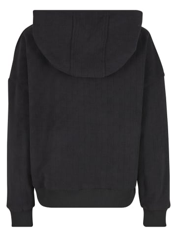 Urban Classics Urban Classics Ladies Jacquard Velvet Oversized Zip Hoody in black