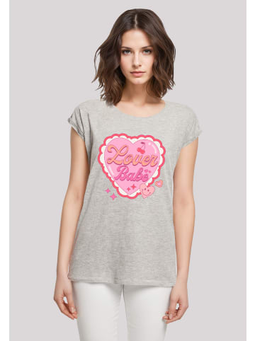 F4NT4STIC Extended Shoulder T-Shirt Lover Babe  Valentinstag in grau meliert