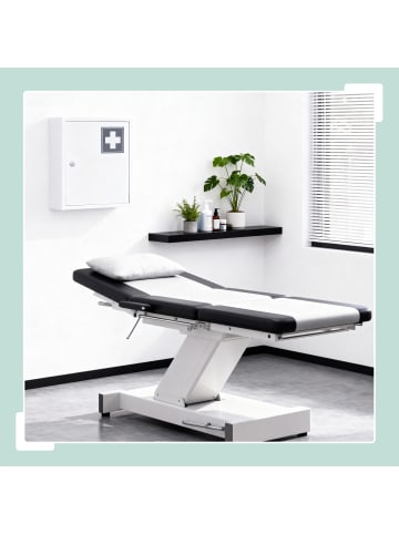 relaxdays Medizinschrank in Weiß/ Grau - (B)31,5 x (H)36 x (T)10 cm