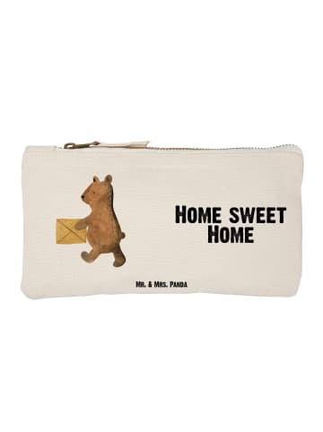 Mr. & Mrs. Panda Beauty Bag Bär Zuhause mit Spruch in Weiß