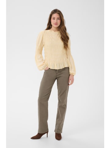Cream Bluse langarm CRHenva Feminine in Bleached Sand