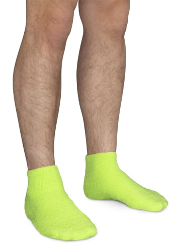 normani 2 Paar Kuschel-Socken Ringel in Grün