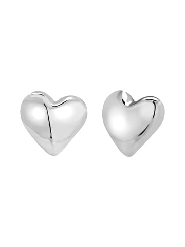 Ohrring big heart silber