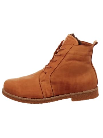Esgano Damenschnürrstiefel warm flach Da.-Stiefelette in  Braun