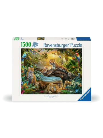 Ravensburger Ravensburger Puzzle 1.500 Teile Leopardenfamilie im Dschungel in bunt
