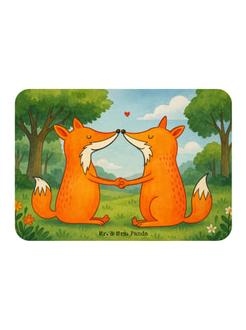 Mr. & Mrs. Panda Magnet Füchse Liebe Design ohne Spruch in Weiß