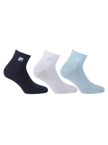 Fila Socken 3er Pack in Marine/Hellblau/Weiß