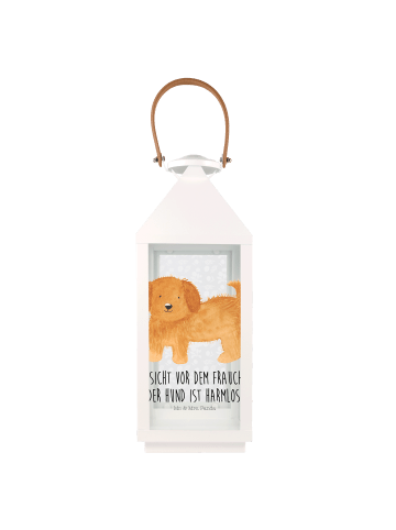 Mr. & Mrs. Panda Laterne Hund Flauschig mit Spruch in Transparent