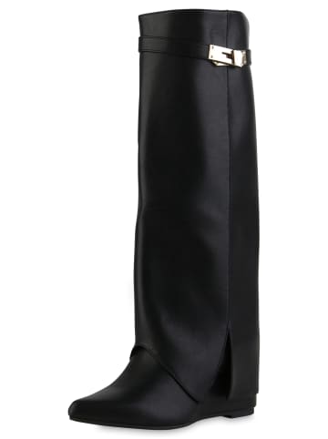VAN HILL Keilstiefel Anna in Schwarz