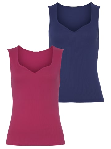 Vivance Shirttop in pink, blau