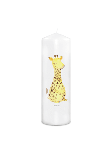 Mr. & Mrs. Panda Kerze Giraffe Zufrieden ohne Spruch in Weiß