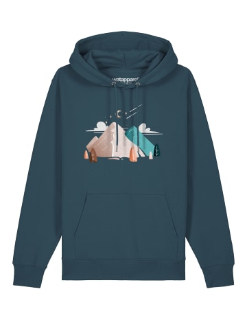 wat? Apparel Sweatshirt Night & Clouds in Petrol