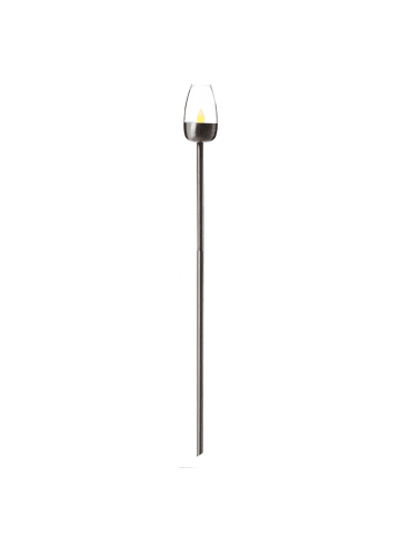 MARELIDA LED Solar Gartenfackel H: 110cm in silber