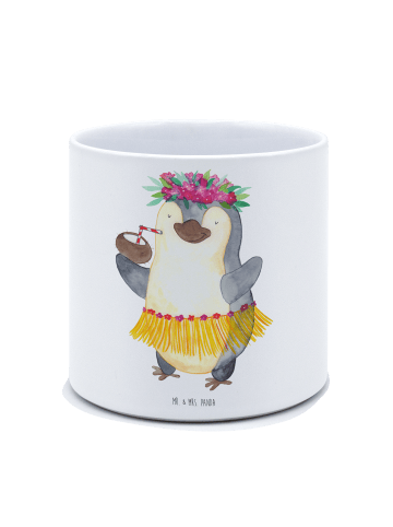Mr. & Mrs. Panda Großer Blumenkübel Pinguin Kokosnuss ohne Spruch in Weiß