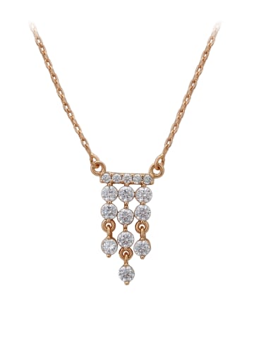faina Women Necklace in Rose Gold White