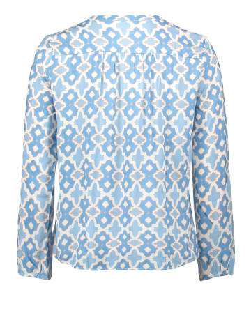 CARTOON Blusenshirt mit Muster in Weiß/Blau