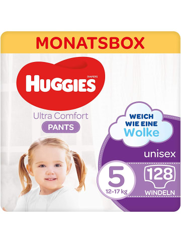 HUGGIES Ultra Comfort Pants Windeln Windelhosen Gr. 5 12-17 kg Monatsbox 128 Stk