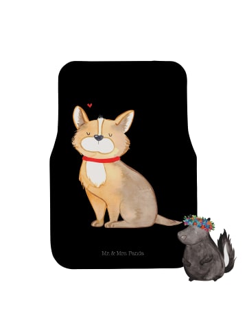 Mr. & Mrs. Panda Fußmatte Fürs Auto Hund Glück ohne Spruch in Schwarz