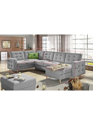 MF Design Ecksofa Thor  in Webstoff Beige in Beige -  (L) 320 x (B) 320 x (H) 90 cm