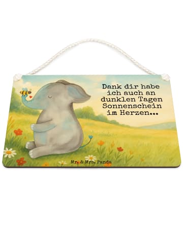Mr. & Mrs. Panda Deko Schild Elefant Biene Design mit Spruch in Weiß