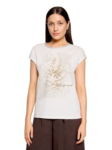 CARTOON Rundhals-Shirt mit Placement in Patch Cream /Khaki