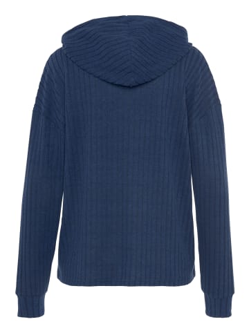 LASCANA Hoodie in blau-meliert