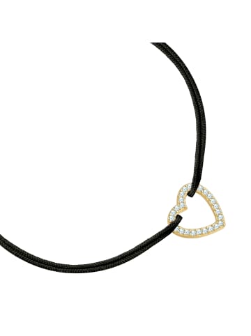 Glanzstücke München Armband Herz aus Sterling Silber mit Zirkonia in gelbgold