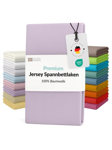 Carpe Sonno Edel-Jersey Spannbettlaken in Flieder