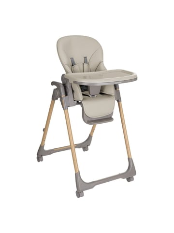 Kikkaboo Kinderhochstuhl Olive Räder in natur