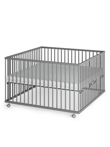 Sämann Sämann Laufgitter mit Matratze Cloud Air - grau - Premium Kollektion