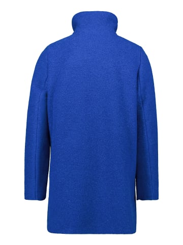 AMBER & JUNE Kurzmantel mit Stehkragen in Bright Blue Melange