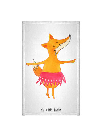 Mr. & Mrs. Panda Handtuch Fuchs Ballerina ohne Spruch in Weiß