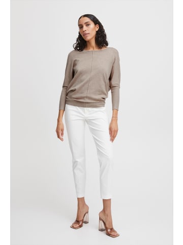 b.young Feinstrick Pullover Langarm Stretch Shirt BYPIMBA in Beige