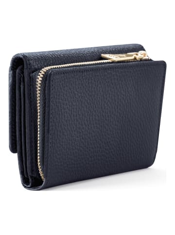 Lazarotti Bologna Leather Geldbörse Leder 14 cm in navy