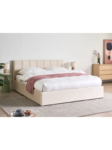 Beliani Doppelbett DREUX in Beige/Schwarz - (W) 171 x (H) 90 x (L) 214 cm
