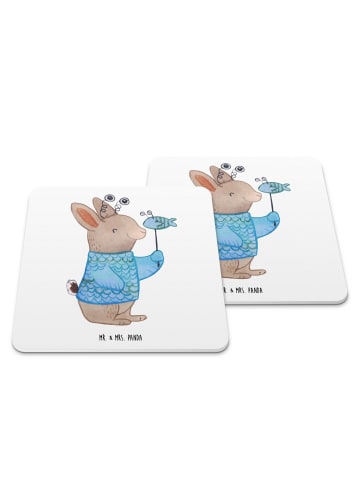 Mr. & Mrs. Panda Untersetzer für Gläser Fische Astrologie ohne S... in Weiß