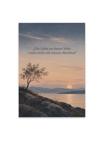 Mr. & Mrs. Panda Trauerspruchkarte Baum tröstlich Design mit Spruch in Weiß