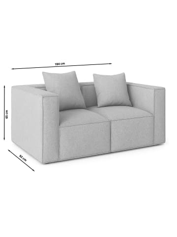 ebuy24 Sofa Box Hellgrau 184 x 92 cm
