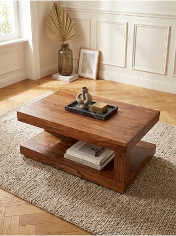KADIMA DESIGN Couchtisch | Sheesham, 90x60x40cm, Massiv, Unikat
