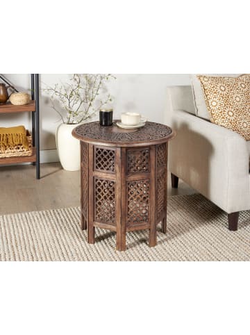 Beliani Beistelltisch KUMALI in Braun - (W) 53 x (H) 53 x (L) 53 cm