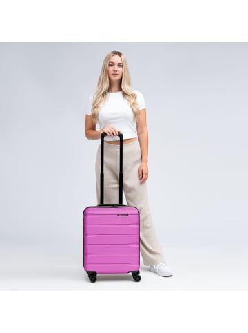 Franky Munich 4.0 4 Rollen Kabinentrolley S 53 cm mit Dehnfalte in pink dull