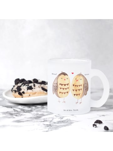 Mr. & Mrs. Panda Teetasse Eulen Liebe ohne Spruch in Transparent