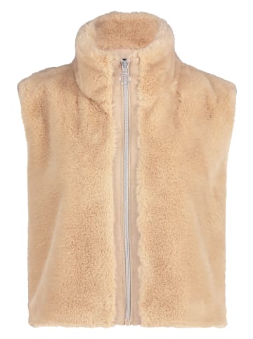 Betty Barclay Plüschweste mit Reißverschluss in Beige