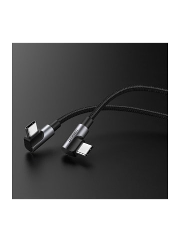 Ugreen Ugreen rechtwinkliges Kabel mit seitlichem Stecker USB Type C - USB in Grau