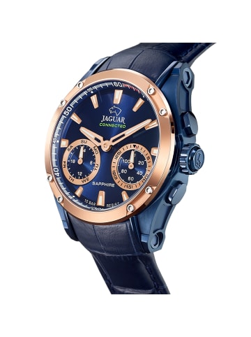 Jaguar Multifunktion-Armbanduhr Jaguar Connected blau groß (ca. 45mm)