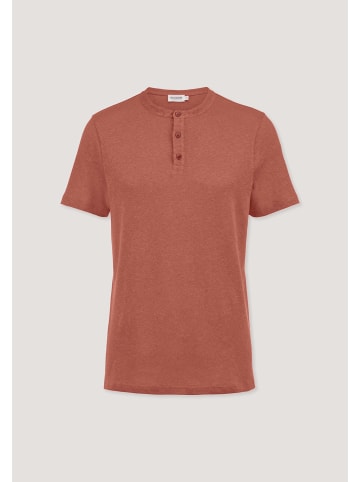 Hessnatur Henley Shirt Regular in terrakotta