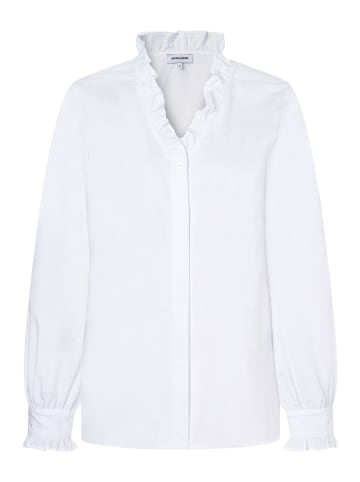 More & More feminine Stretch-Langarmbluse in white