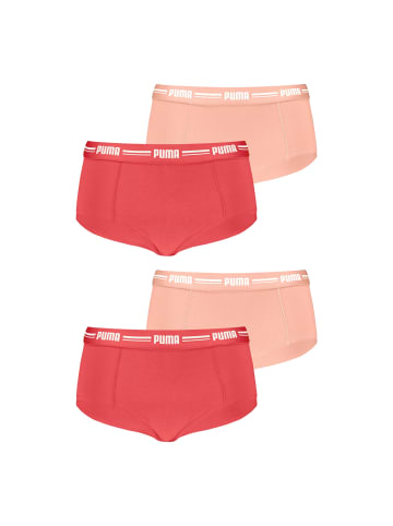 Puma 4er Pack Mini Shorts in Koralle