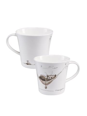 Goebel Coffee-/Tea Mug " Peter Schnellhardt  Mittagspäuschen " in schwarz-weiß