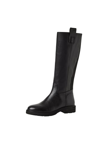 Tamaris Flache Lederstiefel Schwarz